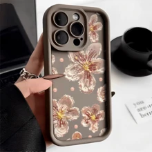 Esta funda para teléfono con estampado de flores de cerezo estilo pintura al óleo es compatible con Apple  16E/15/14/13/12/11/Pro/PLUS/Pro Max/MINI, S/A/M/NOTE, S/G/EDGE/E, Transition Spark/HANTOM/CAMON/INFINIX, Honor 400/PLAY/X/Y, OPPO Reno/A/F, 14/Redmi/POCO/NOTE y otros modelos. Está hecha de TPU transparente, sencillo, elegante y duradero. Es una opción ideal para el Día de San Valentín, Halloween, Navidad, para uso personal o como regalo. - Blanco - Ver 2