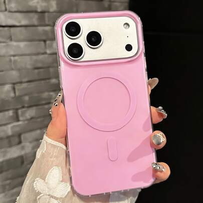 极简糖果色磁吸无线充电手机壳，兼容 17 Pro Max、17 Pro、17、16 Pro Max、16 Pro、16、15 Pro Max、15 Pro Max、15 Pro、14 Pro Max、14、13 Pro Max、13、12 Pro Max、12、11，果冻保护防震边框硬壳