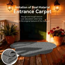 1pc Gray Cloud-Shaped Pineapple Ring Doormat. Faux Sisal Entryway Mat, Friction Mat For Doorway, Thickened Pineapple Ring Floor Mat, Washable Mat, Outdoor Mat, Kitchen Carpet, Kitchen Mat, Kitchen Rug, Doormat, Small Rug, Carpet, Mat, Area Rug, Outdoor Pad, Home Decor, Area Carpet, Bedroom Rug - Grey - View 8