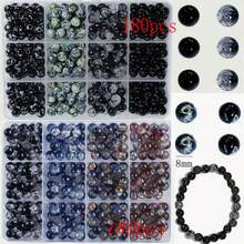 50 piezas/360 piezas/720 piezas Juego de cuentas de vidrio degradado de 8 mm para hacer joyas, para pulseras, collares, aretes, colgantes, decoraciones, regalos de fiesta de vacaciones, manualidades (colores aleatorios) - Multicolor - Ver 7