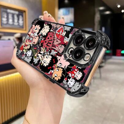 Appleおよびスマートフォンに対応。プレミアムTPU素材を使用し、電気メッキフレーム、透明で高解像度のバックパネル、落下防止コーナープロテクターを備えています。 ベティ・ブープキャラクターアニメコミックケース  12 レンズを全面的に保護し、傷や衝撃を防ぎます。 プレゼント用・自分用両方に大活躍！感あふれるキュートスマホケース  16e/13/13 Pro Max/10/17/12 Pro Max/16 Plus/14 Pro/8/10 Pro/12 Pro/8A/ 13 pro/15 Plus/14 Plus/17 Pro/16 Pro/14/ 13 Mini/14 Pro Max/12 Mini/Apple  Air/15/15 Pro/9A 5G/17 Pro Max/9 Pro/17e/15 Pro Max/8 Pro/16 Pro Max/9/16