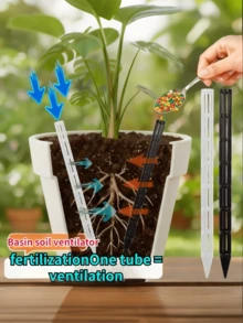 Transparent Plastic Anti-Root Rot Plant Ventilation Pipe System, Enhances Root Air Circulation, Lightweight Geometric Design, Suitable For Indoor And Outdoor Potted Plants - Multiple Styles - View 5