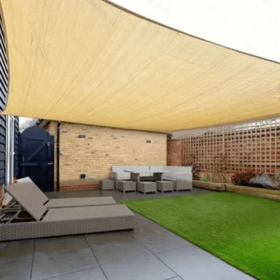 1pc Anti UV Coffee Brown HDPE Sun Shade Sail,Guardrail Safety Enclosure, Garden Enclosure, Gazebo Sun Shade Cloth ,Privacy Screen, Outdoor Sunshade Netting,Windproof, Bird-Proof, Insect-Proof, Snow-Proof And Dust-Proof,Summer Camping, Outdoor Swimming Pool, And Simple Garage