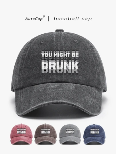 A Retro Washed Hat All-Season Spring SummerAutumn Winter Wearable AdjustableStrap Suitable For Valentine's DayWeddings Christmas School SeasonFather's Day Bridal Mardi Gras Wedding Y2k Beach Bride Wedding Items Present Bachelorette Party Trave