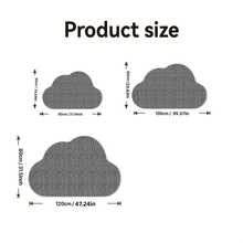 1pc Gray Cloud-Shaped Pineapple Ring Doormat. Faux Sisal Entryway Mat, Friction Mat For Doorway, Thickened Pineapple Ring Floor Mat, Washable Mat, Outdoor Mat, Kitchen Carpet, Kitchen Mat, Kitchen Rug, Doormat, Small Rug, Carpet, Mat, Area Rug, Outdoor Pad, Home Decor, Area Carpet, Bedroom Rug - Grey - View 9