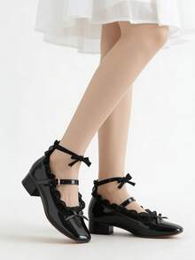 1/2 Pairs Spring/Summer Bow Lace-Up Ballet Mary Jane Flats Accessories Ankle Socks - Multicolor - View 10