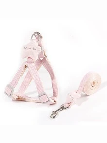 1套宠物千鸟格海星牵引绳，狗狗胸背带牵引绳，适合遛小型/中型犬，如贵宾犬、泰迪犬等，宠物用品 - 彩色 - 查看 18