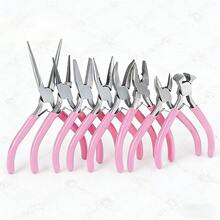 KLONKEE 1pc/8pcs Professional Jewelry Pink Handle Mini Pliers, Compact And Portable, Multi-Functional Precision Pliers (With Wire Stripping Function, Handmade Jewelry Making, Beading And Flat Wire Processing Tool), Suitable For DIY Jewelry Making - Pink - View 13