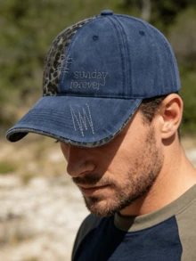 JZML 1pc Unisex Leopard Print Patch & Letter Embroidery Baseball Cap - A - View 7