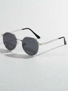 1 Pair Unisex Classic Polarized Glasses - Retro Casual Decorative Glasses - Versatile Decorative Glasses - Metal Glasses - Made Of High-Quality Metal Material, Durable - Multicolor - View 19