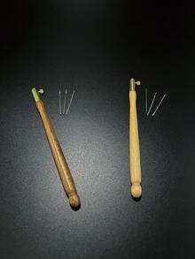 Bộ dụng cụ thêu hạt lấp lánh Luneville: Móc thêu Tambour cán màu nâu và mơ kèm bộ 3 kim, S Couture - Móc len kiểu Pháp - Xem 3