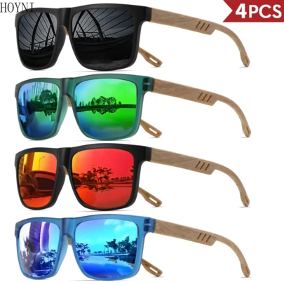  [HOYNI] Brand 4-Piece Black Vintage Fashion Unisex Glasses, Round Double Rivet Delicate Slimming Elegant, Suitable For Travel, Vacation, Daily Wear, Beach And Outdoor Activities. Essential For Summer Beach Vacation And Outdoor Travel.