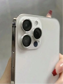 Protector de lentilă din aliaj rezistent la șocuri, ultra-puternic, HD, independent, pentru iPhone 16 Pro Max, rezistent la zgârieturi și durabil, ultra-subțire, din sticlă securizată 9H, protector de ecran pentru cameră, metalic, rezistent la șocuri, inel de protecție pentru cameră, compatibil și cu 17 Pro Max, 17 Pro 17 Air 17 15 Pro Max 14 Plus 13 12 11 15 Pro 15 Plus 14 Pro, potrivire perfectă, rezistentă la zgârieturi și durabilă, compatibilă cu husele de telefon, cadou de primăvară argintie, ziua de naștere, aniversare, petrecere. - Argint - Vizualizare 2