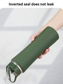 Bình nước giữ nhiệt chân không bằng thép không gỉ 304 dung tích 750ml (25oz)/600ml di động, có dây đeo, đường cong thanh lịch, nắp ống hút xoắn, thích hợp đựng đồ uống nóng và lạnh, dùng trong nhà, ngoài trời, tập thể dục, đạp xe, v.v. - Nhiều màu - Xem 10