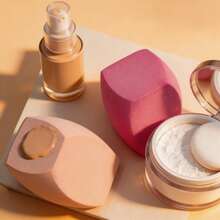 2pcs Hexagonal Makeup Sponge, Multi-Faceted Coverage, Soft & Skin-Friendly, Suitable For Wet & Dry Use - Multicolor - View 3