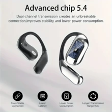 AI骨传导翻译耳机，支持144种语言实时翻译，蓝牙6.1外置耳机，HiFi音质，LED显示屏，超长待机，6麦克风降噪，无线智能耳机，低音浑厚，高清通话，兼容智能手机、平板电脑、笔记本电脑、智能家居/办公设备，商务、旅行、游戏、健身的理想之选。 - 查看 10