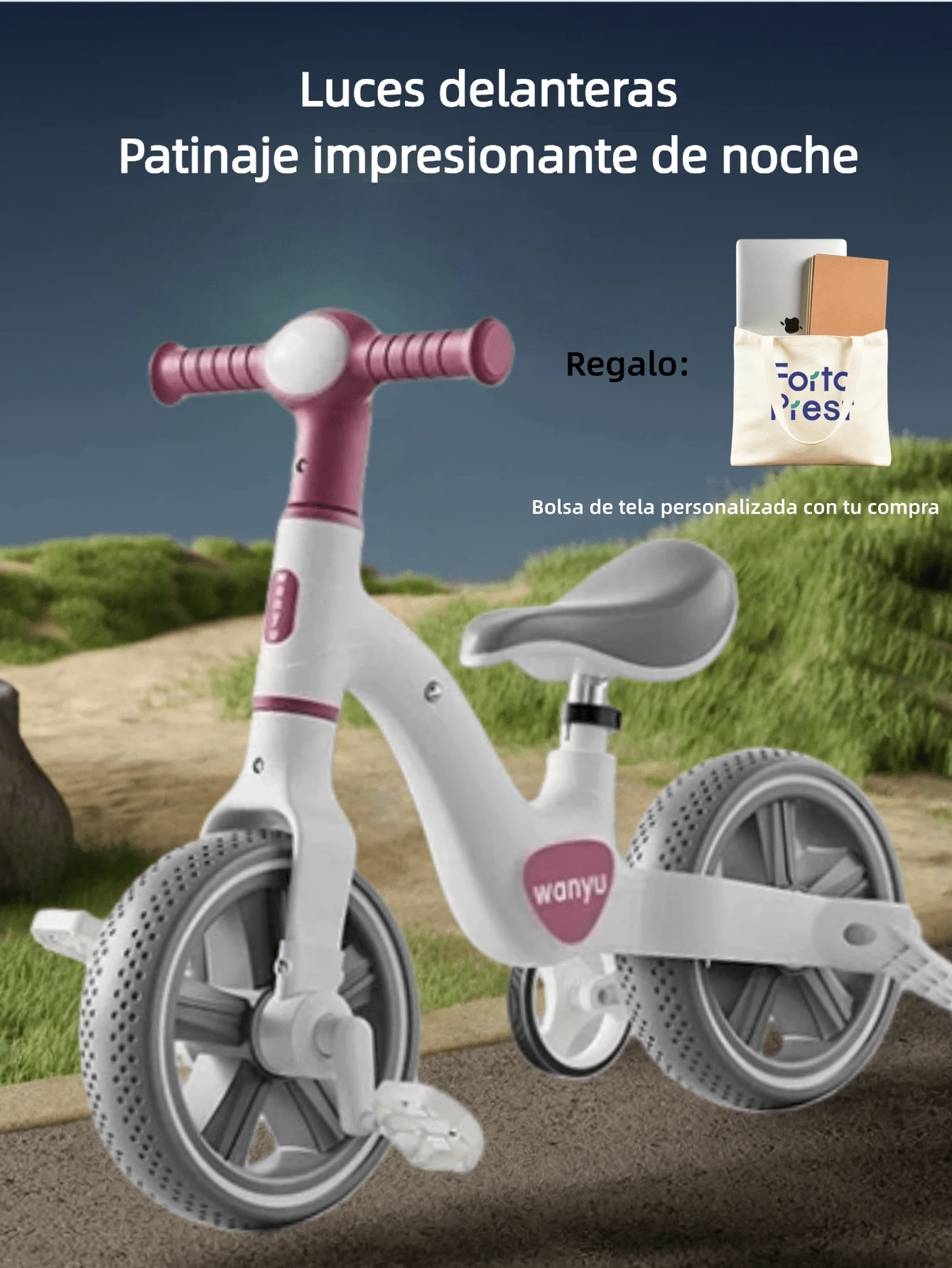 ¡Todo en Uno! Triciclo Infantil 2 en 1 de Bebé a Niño - Bicicleta sin Pedales + Triciclo con Pedales, Ajustable (1-5 Años) - Verde Lima - Ver 1