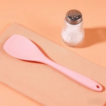 High Heat Resistant Silicone Spatula Spoon, Heat Resistant Rubber Spoon, Seamless Non-Stick Flexible Scraper, Salad Mixing Spoon, Baking Tool- Orange/Pink (2/4 Packs) - Orange - View 13