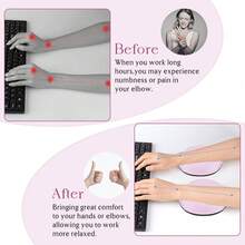 1pc Nail Arm Rest Cushion, Comfortable Hand And Elbow Pad Suitable For Manicurists, Soft Elbow And Arm Support For Nail Salon, Home Studio, Spa, Ideal Christmas, Birthday, Valentine's Day Gift For Nail Artists, Technicians, Beginners (Purple/Pink/Black/White/Coffee/Grey) - Multicolor - View 10