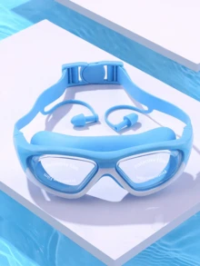 Extra Large Anti-Fog Anti-Water Silicone Swimming Goggles With Ear Plugs, Suitable For Swimming Training And Leisure, Holiday Gift - A - View 11