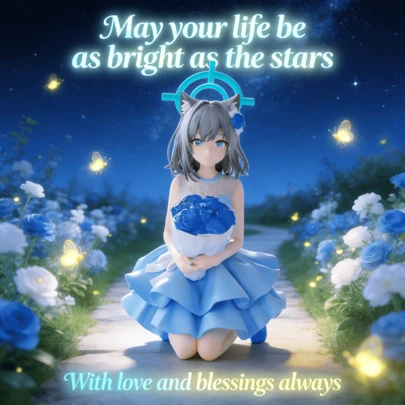 1件动漫人物手办，婚纱蓝色玫瑰造型，装饰礼品，收藏雕像，玩具，家居装饰，精细珐琅彩绘工艺，送给朋友、学生、生日、节日、毕业典礼、友谊、情人节、开斋节等场合的最佳礼物，适合儿童。