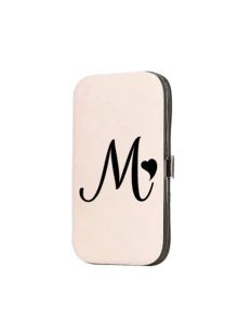 Initial Letter Print Travel Nail Care Set, Black A-Z Letters, Large Capacity Nail Care Storage Box, With Stainless Steel Tools, Ultra Sharp Anti-Splash Nail Clipper Set, Classic Design Scissor Case, Suitable For Beauty Essentials, Travel, Outings, Boarding School And Home Essentials. Perfect For Birthday Gifts, Graduation Gifts, Travel Accessories, Mother's Day Gifts, And Spring/Summer Essentials - Multicolor - View 18
