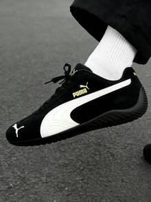 Giày thể thao PUMA Speedcat OG phiên bản nội địa Tết Nguyên Đán, giày chạy bộ thoải mái và thời trang, đế mỏng, da vải, giữ ấm ngoài trời, chống mài mòn, cổ thấp, giày phong cách thường ngày, unisex. - Bóng đen - Xem 7