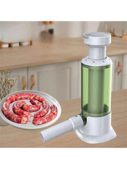 热狗制作设备配件，灌肠工具，家用小型手动灌肠器，大容量，配有四个灌肠管，是制作自制香肠的理想选择，适合作为婚礼和情人节礼物。