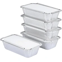 20/50 hộp đựng thực phẩm bằng nhôm loại 6A có nắp đậy - Khay đựng thức ăn mang đi dùng một lần 600ml - Dùng được trong lò vi sóng và tủ đông, hộp đựng thức ăn dã ngoại ngoài trời. - Nhiều màu - Xem 1