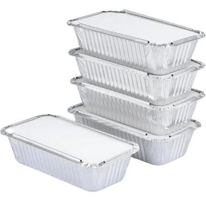 20/50 hộp đựng thực phẩm bằng nhôm loại 6A có nắp đậy - Khay đựng thức ăn mang đi dùng một lần 600ml - Dùng được trong lò vi sóng và tủ đông, hộp đựng thức ăn dã ngoại ngoài trời.