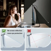 1pc LED Screen Light, Computer Screen Ambient Light, Indoor Lighting Lamp, Desk Lamp, Adjustable Three Colors, Three-Button USB Wire Control, 45-Degree Adjustable Angle, Computer Lamp, Eye-Care Lamp, Reading Light - USB - View 9