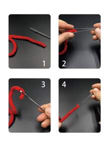 [6pcs/Set]Metal Elastic Threading Clips With Sliding Ring Lock, Quick Rope Threading Tool For DIY Crafts, Clothing Repair, Waistband Elastic, Garment Alteration And Fabric Decoration, Essential Sewing Accessory For Studios And Home Crafts - Elastic Clip - View 5