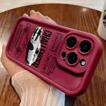 Esta funda para teléfono con estampado del Dodge Challenger es compatible con Apple  16E/15/14/13/12/11/PRO/PLUS/PROMAX/MINI, S/A/M/NOTE, S/G/EDGE/E, Transition Spark/HANTOM/CAMON/INFINIX, Honor 400/PLAY/X/Y, OPPO Reno/A/F, 14/Redmi/POCO/NOTE y otros modelos. Está fabricada con TPU transparente, sencillo, elegante y resistente. Es una opción ideal para San Valentín, Halloween, Navidad, para uso personal o como regalo. - Café integral - Ver 8