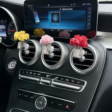 Artificial Flower Car Air Vent Clip, Creative Car Air Conditioning Vent Decor Clip, Car Interior Decoration - A - View 2