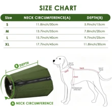 Collar isabelino suave para mascotas, plegable, impermeable, collar de cono silencioso para perros, cono post-cirugía, verde - Ver 2