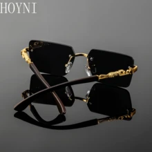 [HOYNI] Thiết kế thương hiệu, 1 cặp kính gọng lớn thời trang họa tiết da báo, phong cách retro, phù hợp cho nữ, tuyệt vời cho du lịch, kỳ nghỉ, đeo hàng ngày, đi biển và các hoạt động ngoài trời. Cần thiết cho kỳ nghỉ hè ở biển và du lịch ngoài trời. - Nhiều màu - Xem 6