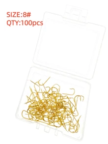 100 lưỡi câu cá chép có ngạnh, tay áo màu đỏ, phụ kiện lưỡi câu cá dẹt mini - Nhiều màu - Xem 8