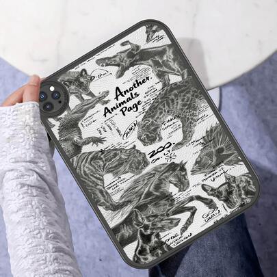 1 件装坚固耐用的动物造型防震平板电脑保护套，内置 360° 加厚防摔保护，适用于 iPad 10 代 10.9 英寸，便携式皮革 10.2 英寸平板电脑保护套