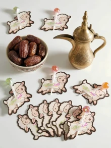 50/20 pezzi Biglietti di auguri e scatole di caramelle per Eid Al-Adha, biglietti di auguri per Eid Al-Adha a forma di pecora carina, buste per Eid, biglietti di auguri per Eid, decorazioni da tavolo per Eid Al-Adha, regali per Eid Al-Adha, distribuzione per Eid Al-Adha - Visualizzare 3
