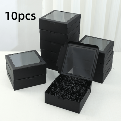 Bộ 10 hộp quà thiết kế có cửa sổ, lý tưởng cho quà tặng trong các bữa tiệc, lễ tốt nghiệp, tiệc cưới và các dịp trưng bày trang phục, tạo thêm không khí trang trọng cho việc tặng quà trong các dịp lễ.