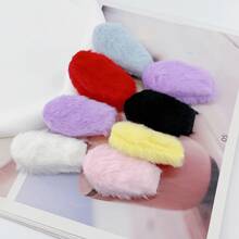 Reversible Cute Plush Rabbit Ear Hair Clips, DIY Children Hair Accessories - Multicolor - View 2