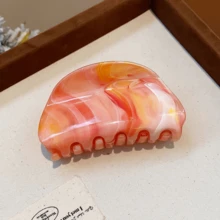 1个亚克力椭圆形扎染极简时尚发爪 - 彩色 - 查看 13