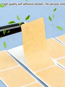 牛皮纸防水不干胶标签，粘性强，经久耐用，防水防潮，易撕易贴。适用于包装、贴标签和整理。可用作食品标签、密封剩菜剩饭和罐头食品标签。 - 卡其色 - 查看 2