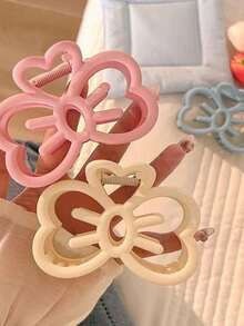 1/3 chiếc kẹp tóc hình nơ rỗng dễ thương, kẹp tóc búi cho bé gái, phụ kiện tóc. - Nhiều màu - Xem 4