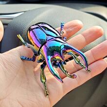 Colorful Beetle Model Decor, Insect Model Decor, Creative Stress Relief Gift For Friends And Family Who Enjoy It, Suitable For Garden And Home Decoration - Multicolor - View 2