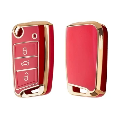 TPU-beschermhoes voor autosleutels, geschikt voor Magotan, Lavida PLUS, Bora, Golf 7, Lamando, Tharu, Teramont, zachte TPU-beschermhoes, ideaal cadeau