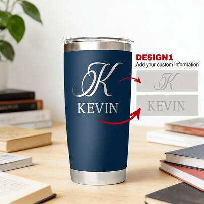 Cốc giữ nhiệt cá nhân hóa, tùy chỉnh, dung tích 20 oz, làm bằng thép không gỉ, hai lớp cách nhiệt, thích hợp cho phòng tập thể dục và hoạt động thể hình, dùng được cho cả đồ uống nóng và lạnh.