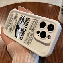 Esta funda para teléfono con estampado del Dodge Challenger es compatible con Apple  16E/15/14/13/12/11/PRO/PLUS/PROMAX/MINI, S/A/M/NOTE, S/G/EDGE/E, Transition Spark/HANTOM/CAMON/INFINIX, Honor 400/PLAY/X/Y, OPPO Reno/A/F, 14/Redmi/POCO/NOTE y otros modelos. Está fabricada con TPU transparente, sencillo, elegante y resistente. Es una opción ideal para San Valentín, Halloween, Navidad, para uso personal o como regalo. - Café integral - Ver 4
