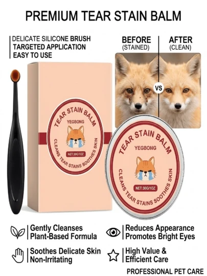 Reveal The Magic! Deep Cleaning Pet Eye Boogies & Tear Stain Remover Paste, Instant Odorless Purifying Cleanse, Upgrade Pet Grooming Tools Kit, Portable Take Out Stubborn Dirt, Whiten Fur, Soothing Care For Dogs & Cats, Satisfying & Calming Grooming Experience, Must-Have Home Pet Supplies