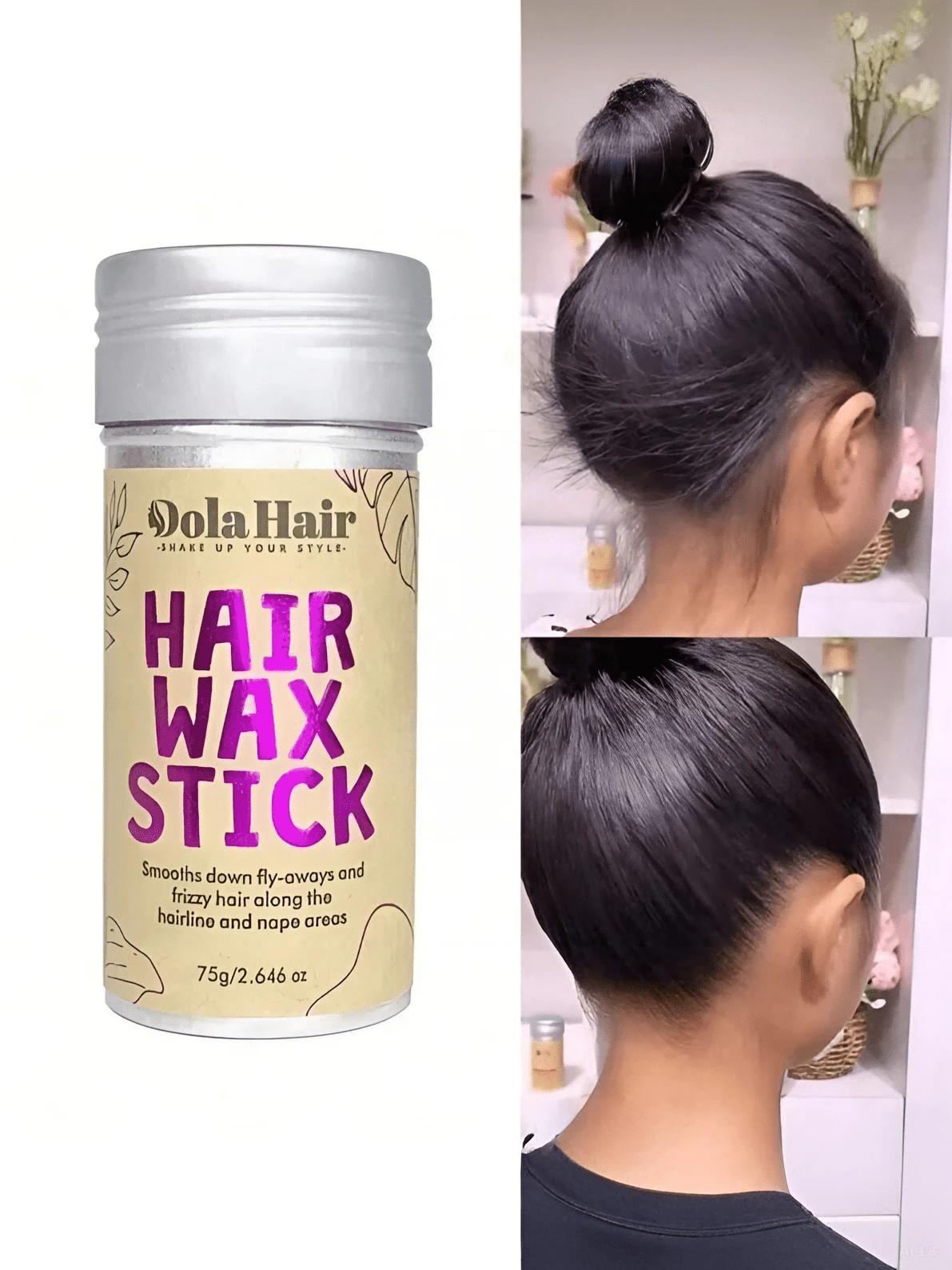2 piezas Set, Barra de cera para peinado no grasosa, Salvadora del control de rizos naturales y de peluca, Modifica el contorno asimétrico del cabello, Fuerte moldeado, Etiqueta de botella aleatoria